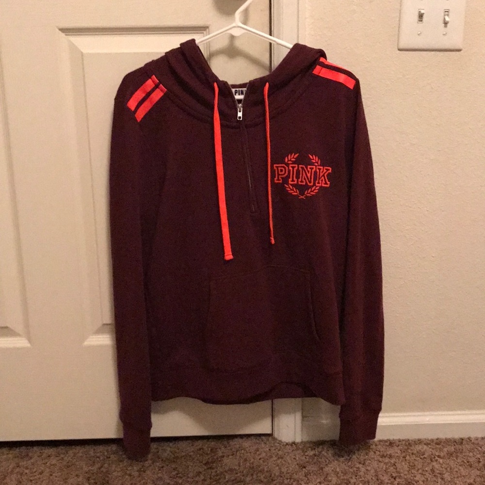 PINK half zip hoodie