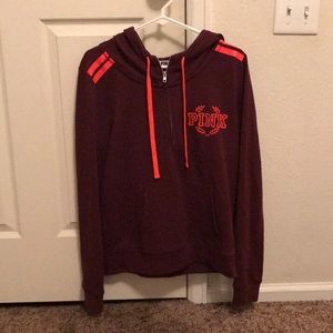 PINK half zip hoodie