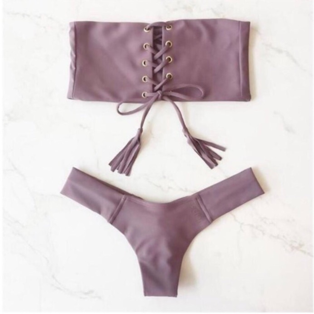 Strapless Tie Bikini