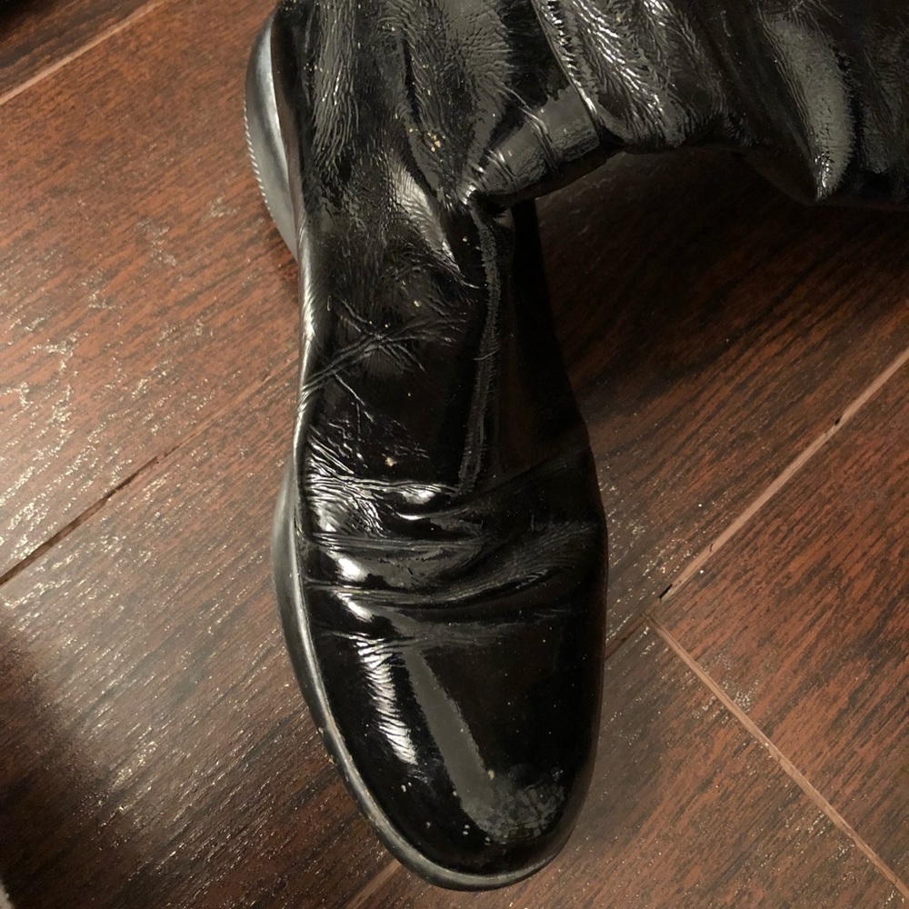 Prada Black Patent Leather Below The Knee Boot - Picture 5 of 8