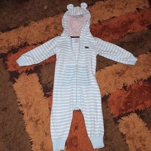Carters striped hooded onesie with ears!💙
