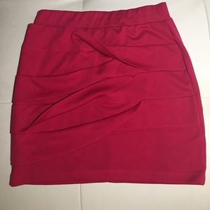 Hot pink mini skirt (Rose Ruffled)