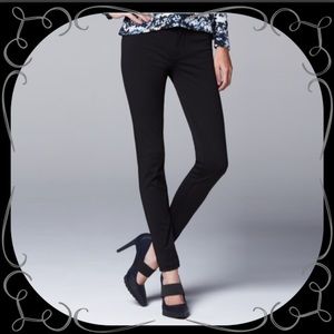 SIMPLY VERA WANG Ponte Skinny Legs Pants