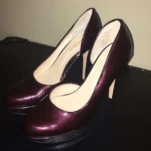 Nine West burgundy/plum pumps👠