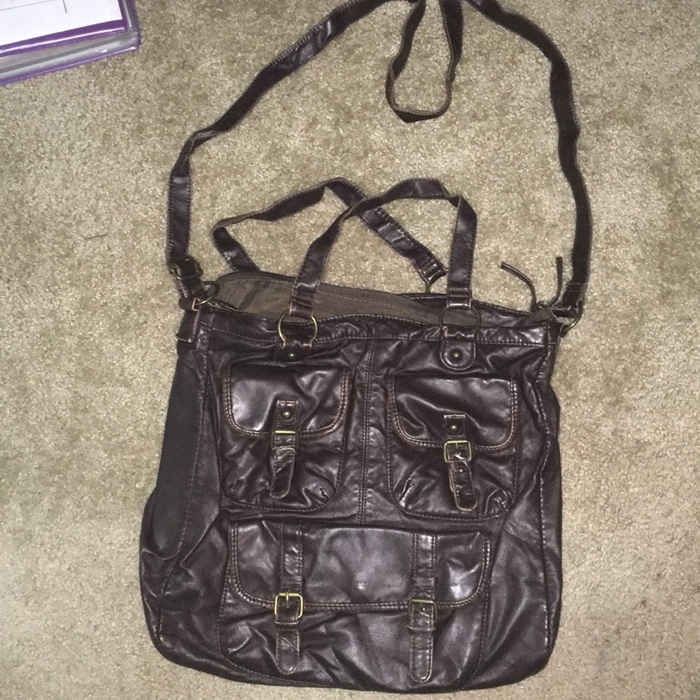 Cross body leather bag