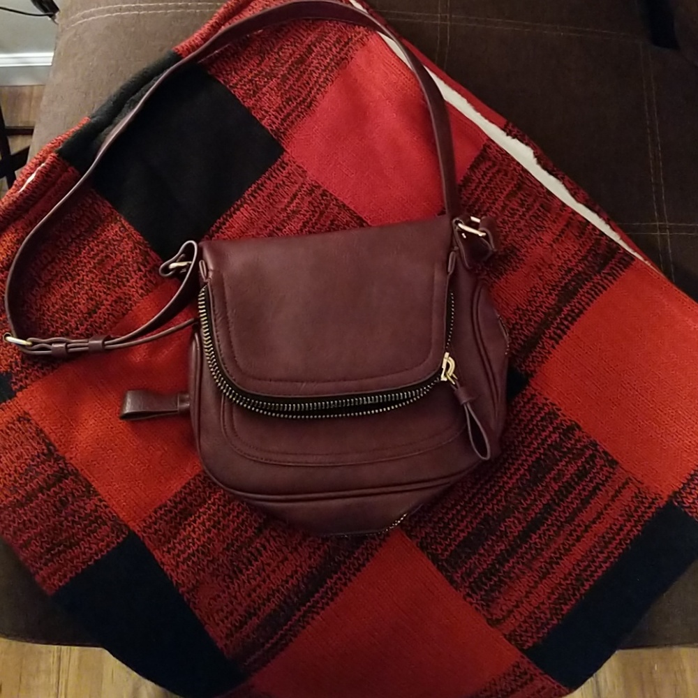 Purple Double Pocket Bag