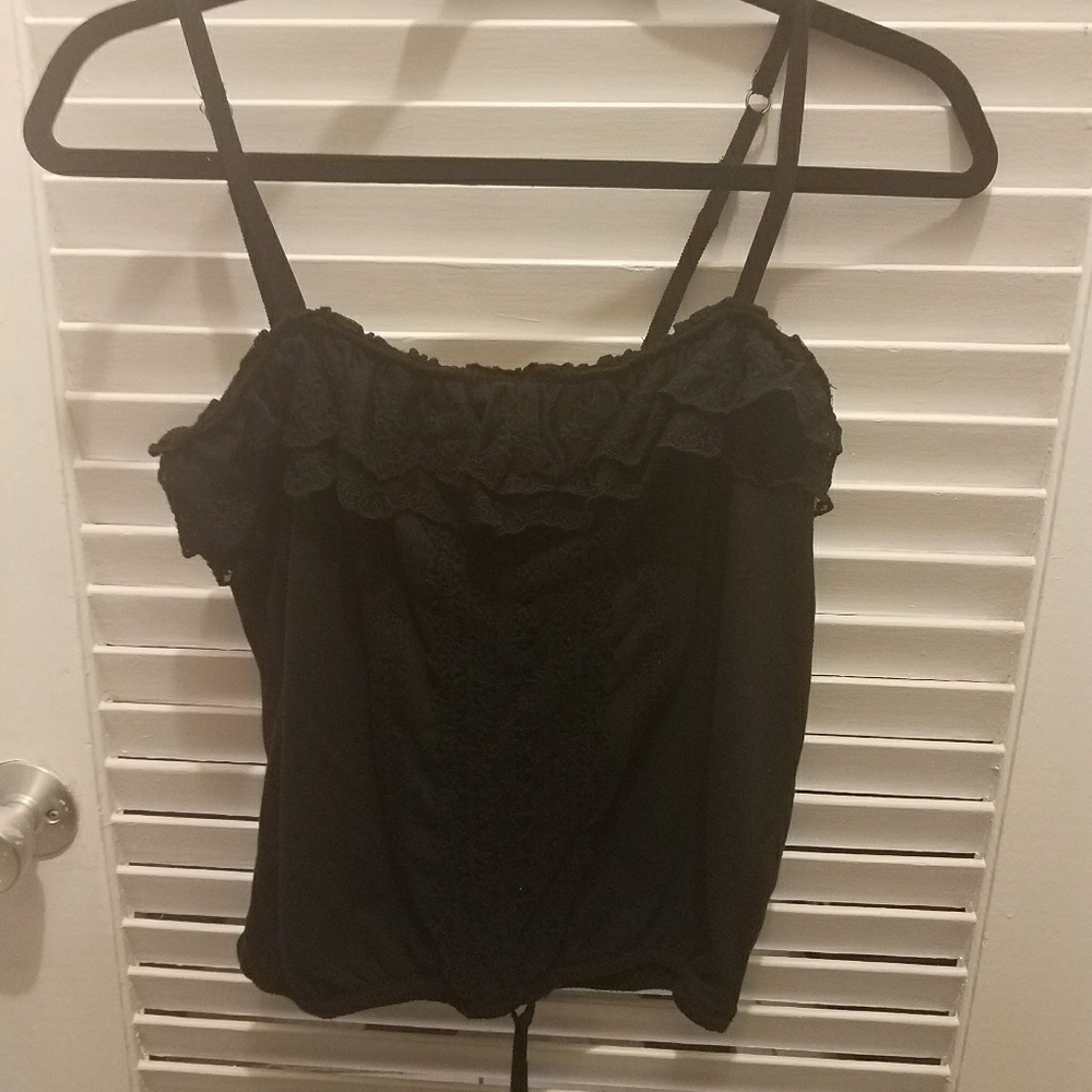 Aeropostal Black strapped blouse