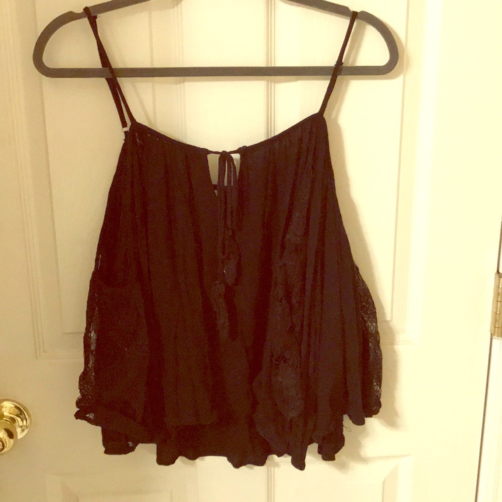 Black off the shoulder top