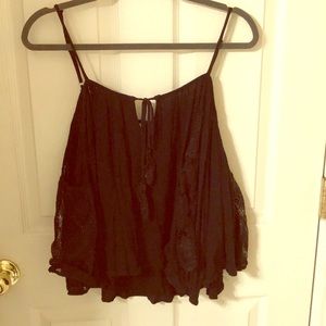 Black off the shoulder top