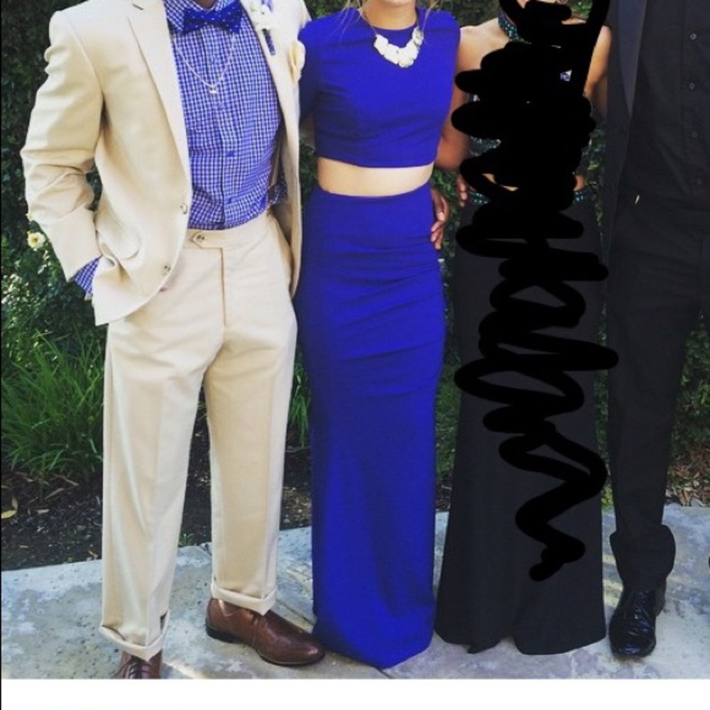 Blue prom dress