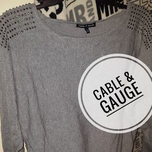 Cable & Gauge sequin sweater