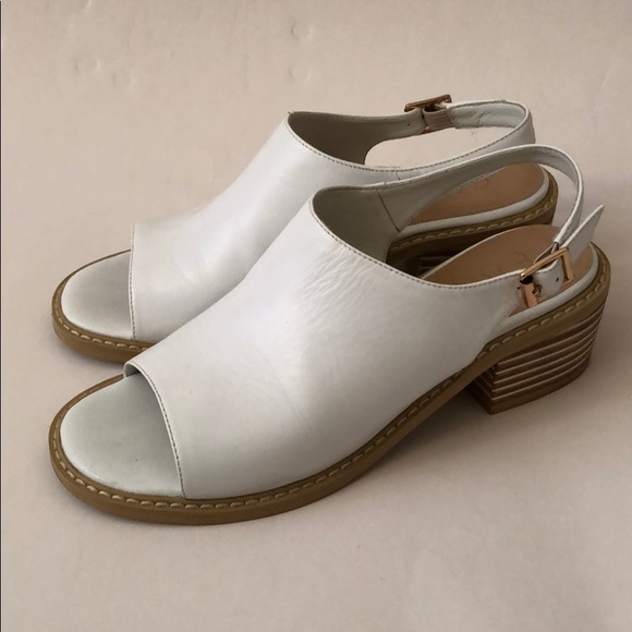 White Leather Mules - Picture 3 of 6