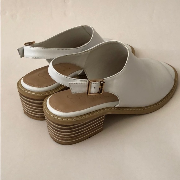 White Leather Mules - Picture 4 of 6