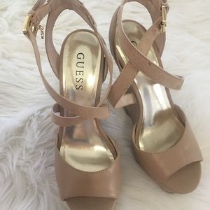 Guess nude Strappy wedges
