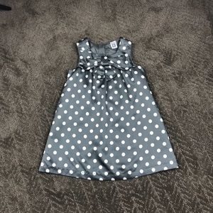 Carters 2T gray polka dot holiday dress