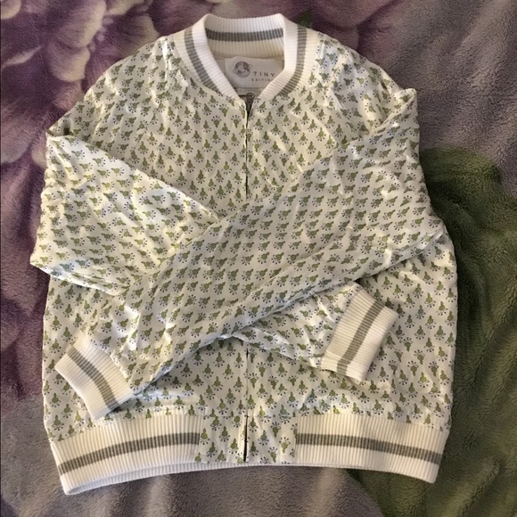 Embroidered zip up Bomber from Tiny Editions! - Picture 4 of 8