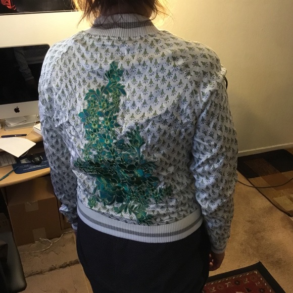 Embroidered zip up Bomber from Tiny Editions! - Picture 8 of 8