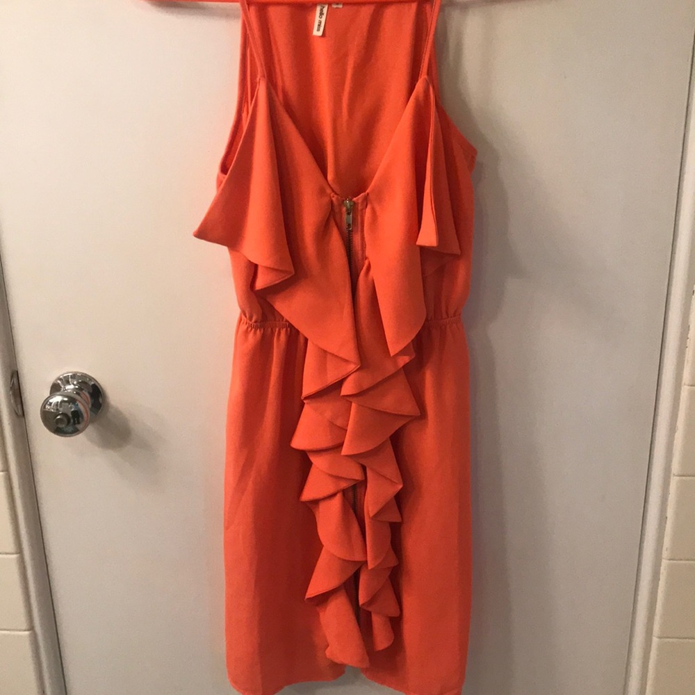 Spaghetti Strap orange dress