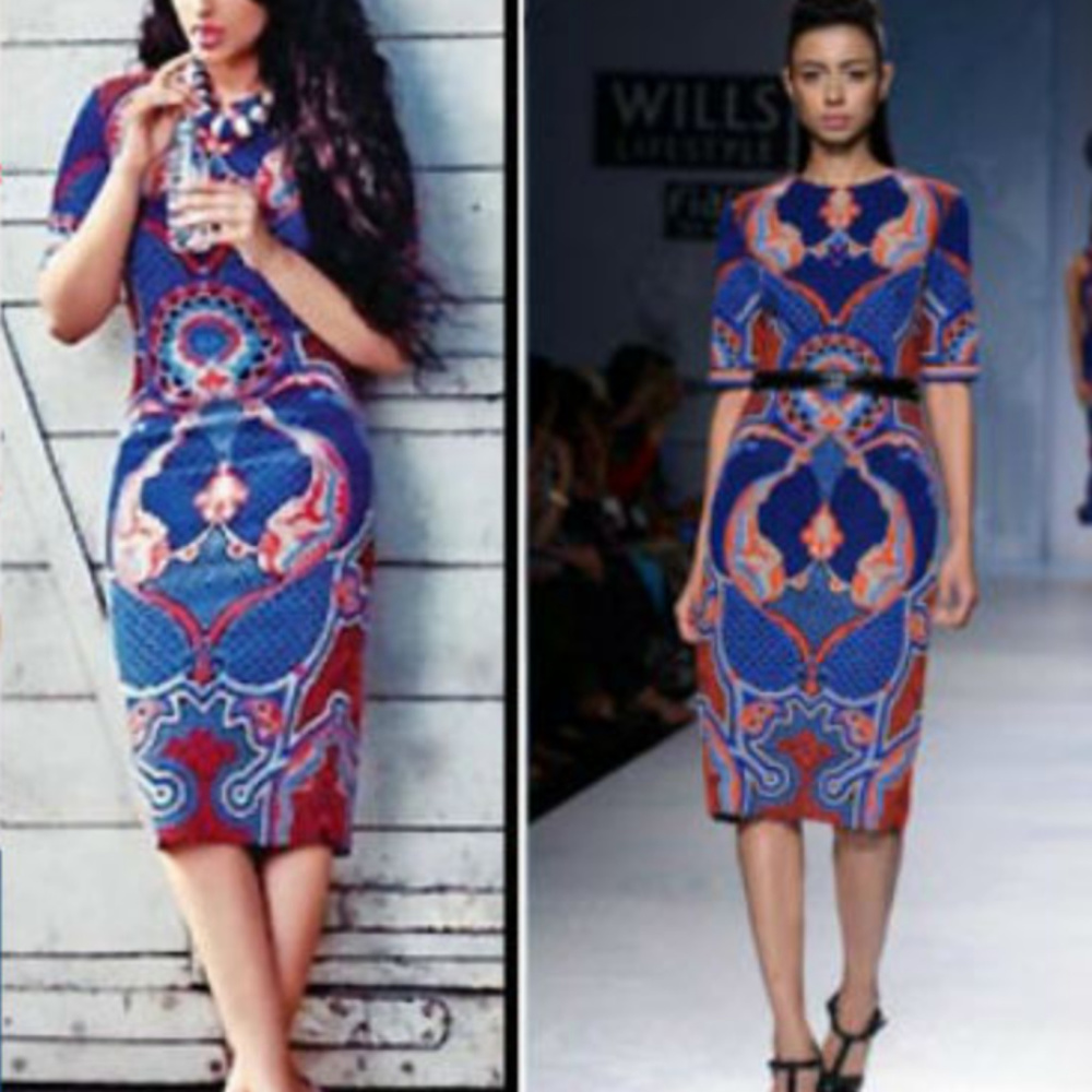 ISO Anthropologie Pankaj & Nidhi Mosaic Blue Dress