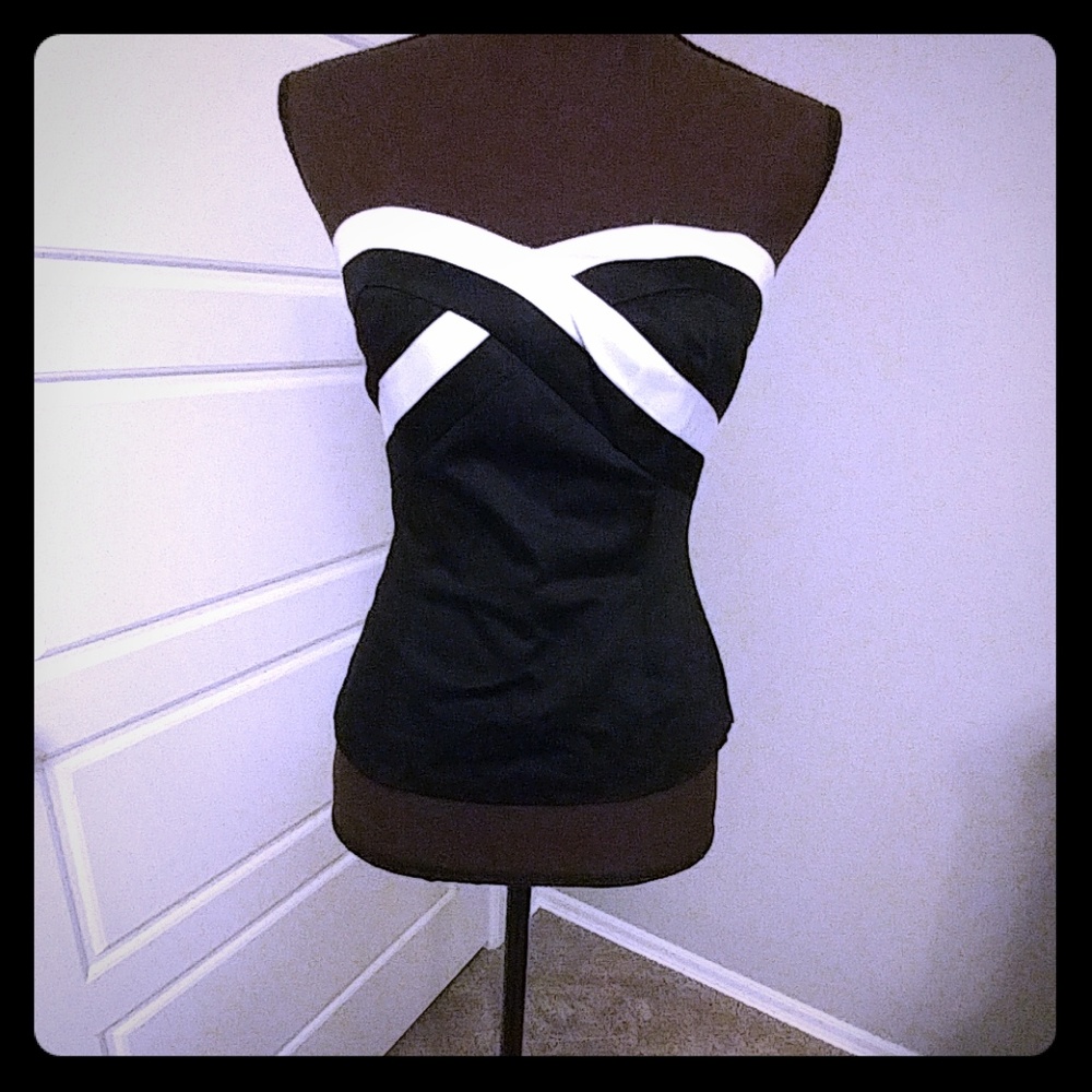 White house black market strapless top