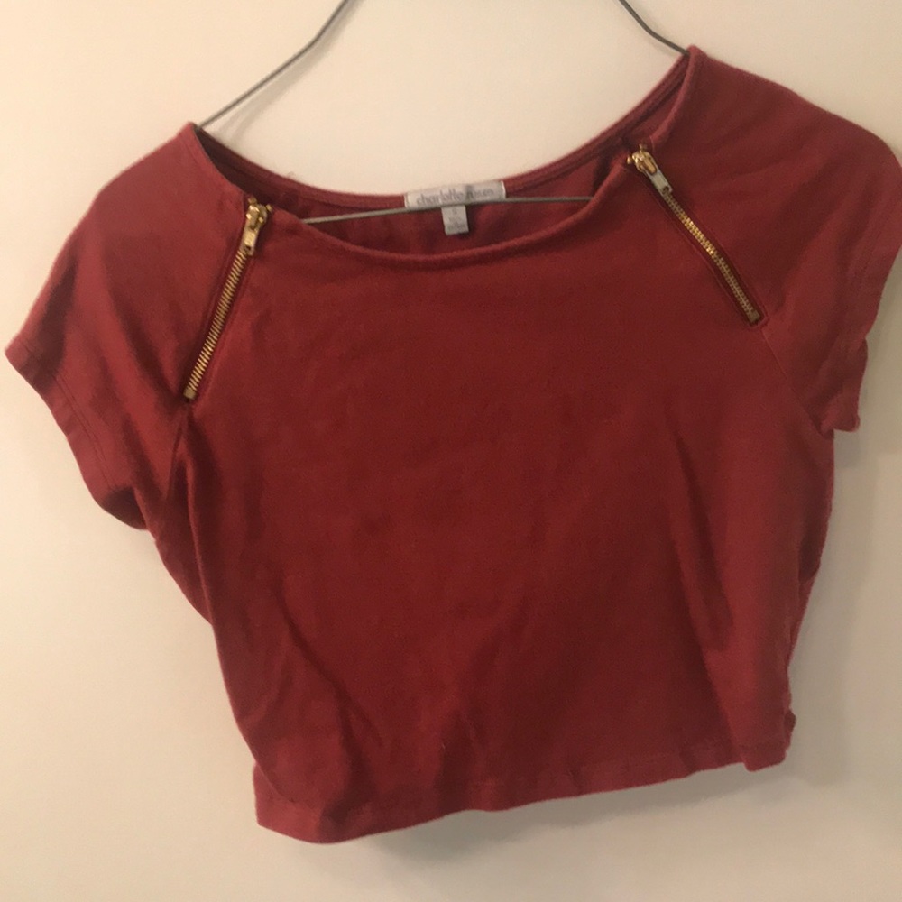 Burgundy crop top