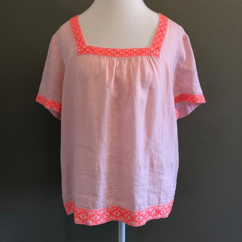 J. Crew Factory Pink Linen Tunic