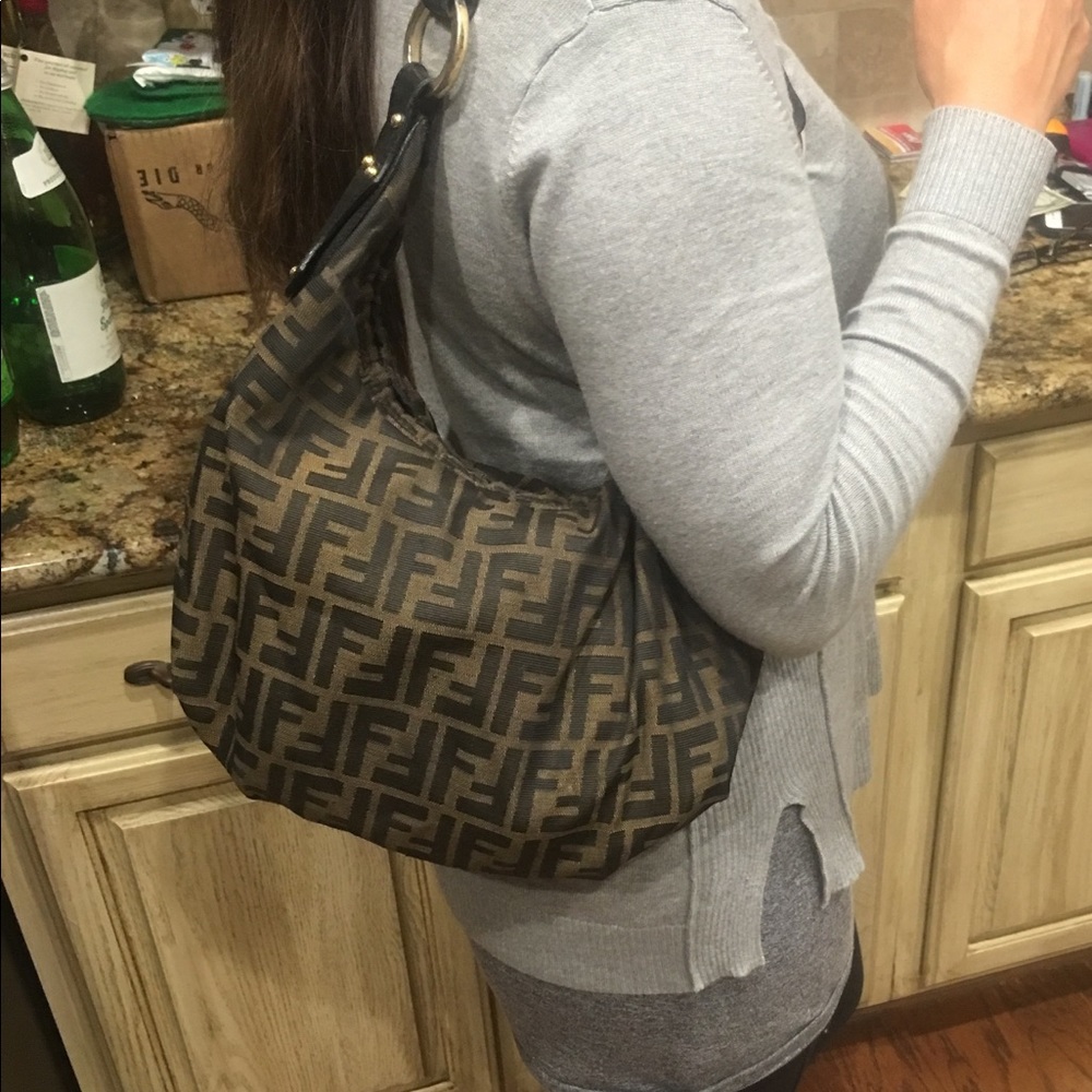 Authentic Fendi Zucca hobo