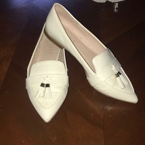 Zara Trafaluc White Loafers
