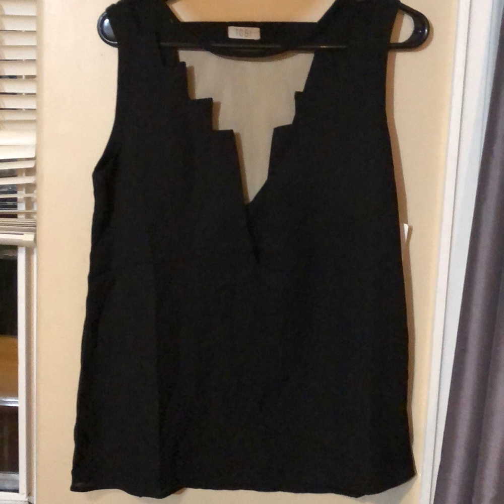 Fancy black shirt with open back