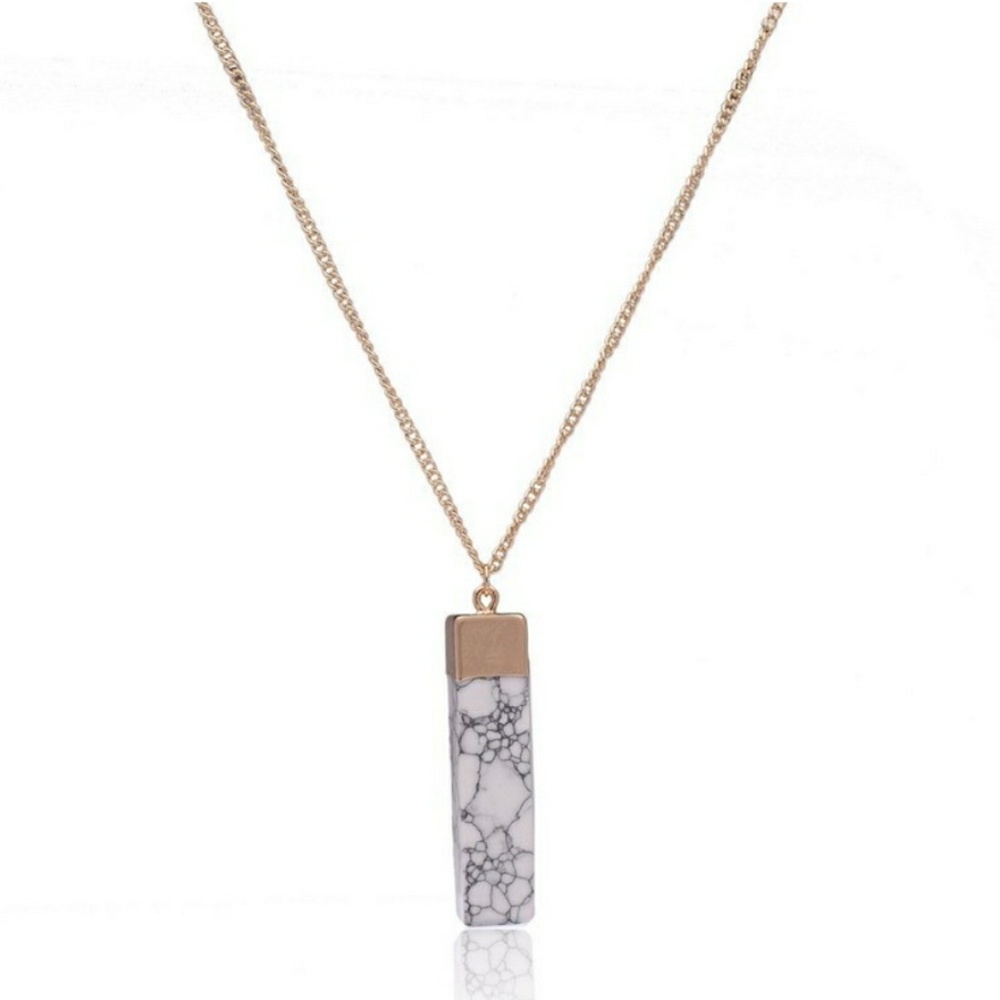 💝FLASH SALE💝 MARBLE STONE PENDANT NECKLACE. - Picture 2 of 4