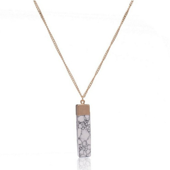 💝FLASH SALE💝 MARBLE STONE PENDANT NECKLACE. - Picture 2 of 4