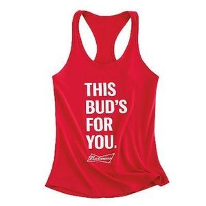 Budweiser this buds for you Red ladies tank top