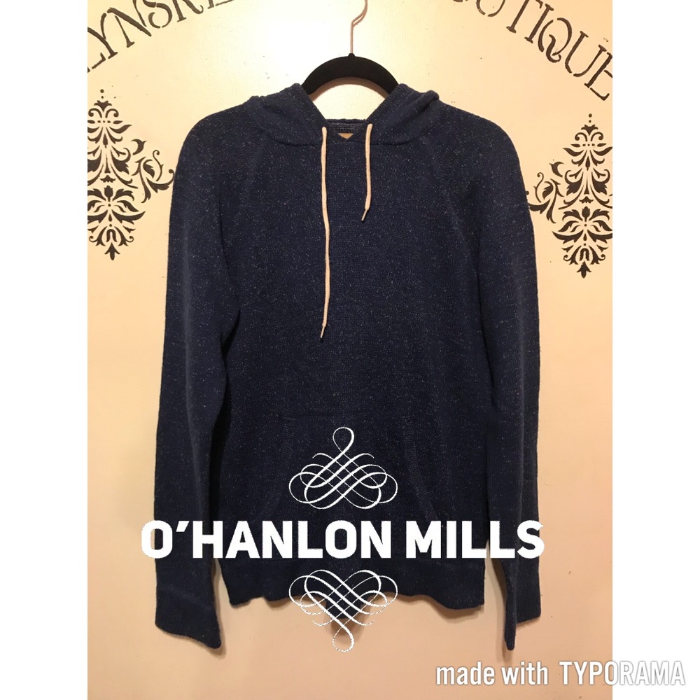 O’hanlon Mills Blue Sweatshirt! Size Men’s Medium!