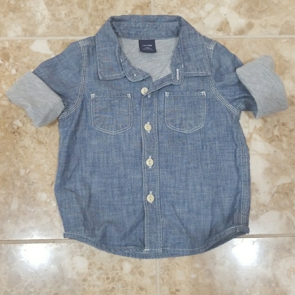 Baby Gap  Chambray Denim Button Down Shirt