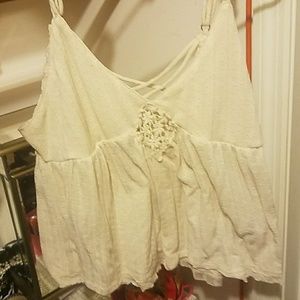 Vintage Beachy Cream Tank Top