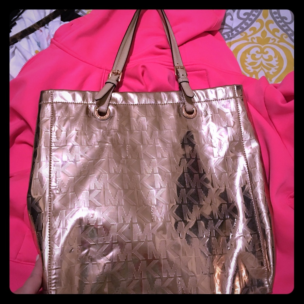 Rose gold MK tote