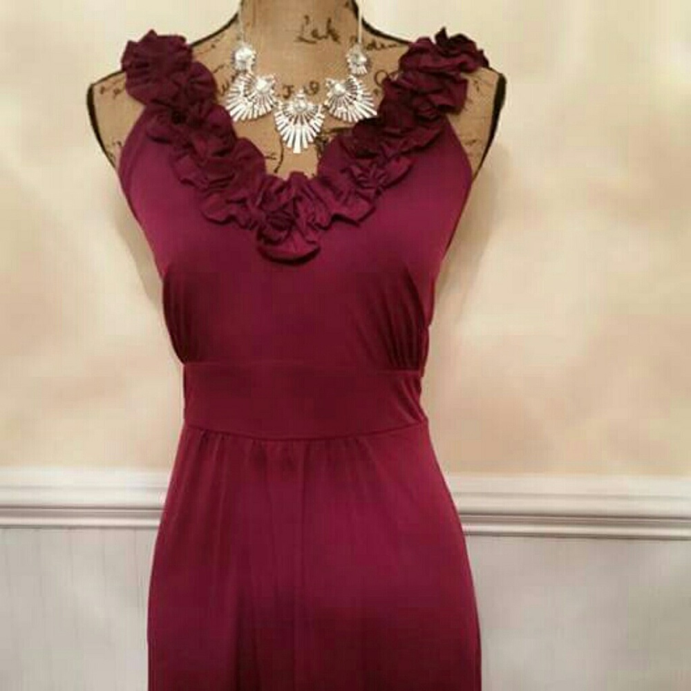 Wine color dress