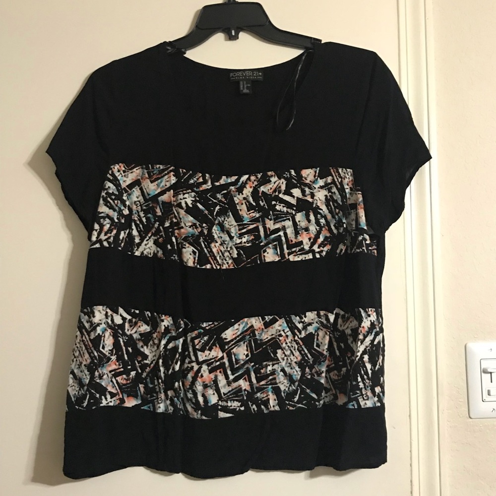 Striped Forever 21 Plus blouse