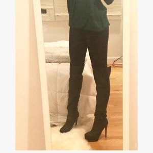 ALDO 🔥 black over the knee boots, heeled