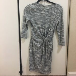 Grey ruched lush brand dress