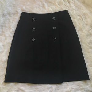 White House Black Market Wrap Style Black Skirt