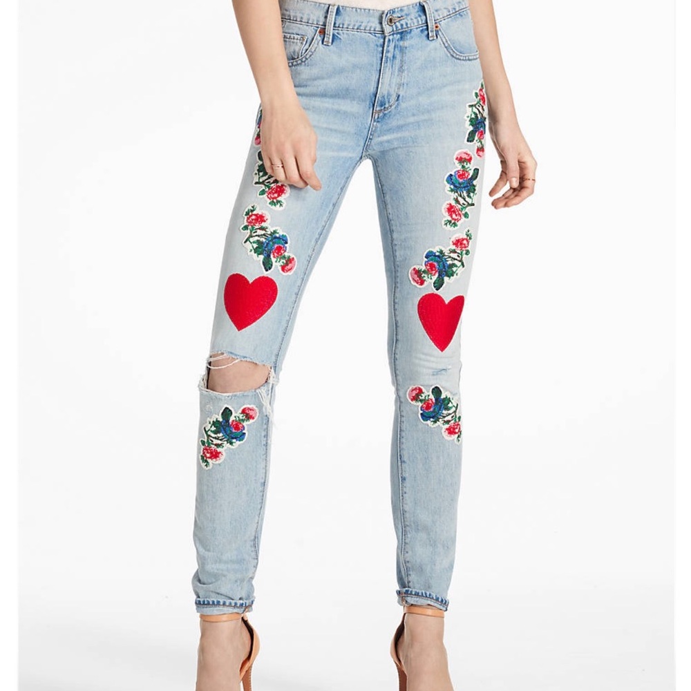 Lucky Brand Embroidered Jeans