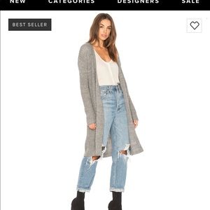 REVOLVE Amuse Society gray duster sweater