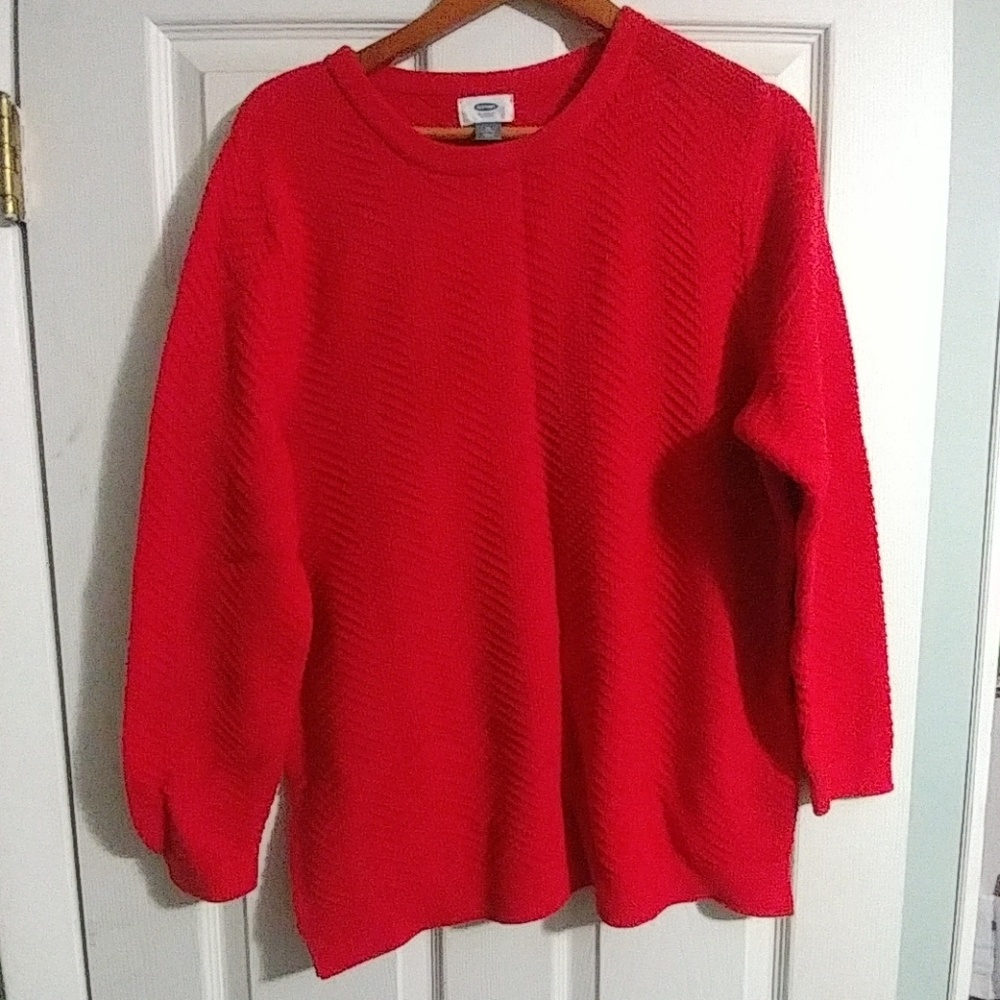 Red old navy sweater