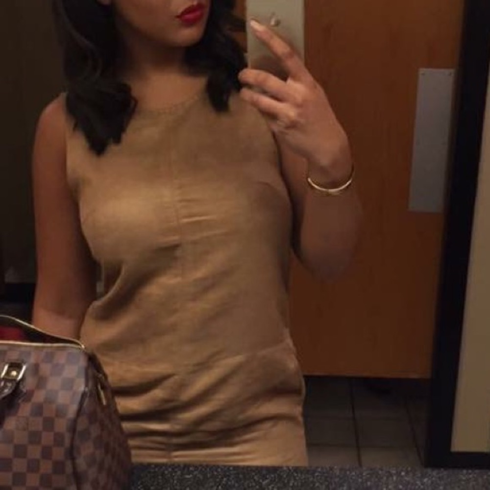 H&M suede mini dress