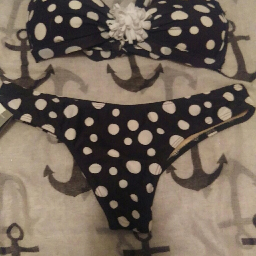 Black and white itsy bitsy tiney winey bikini