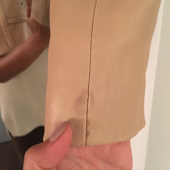 Micheal Kors Moto style cream leather jacket - Picture 5 of 5