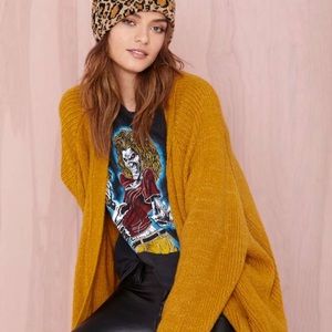 Unif Hole Cardigan Mustard Size Small