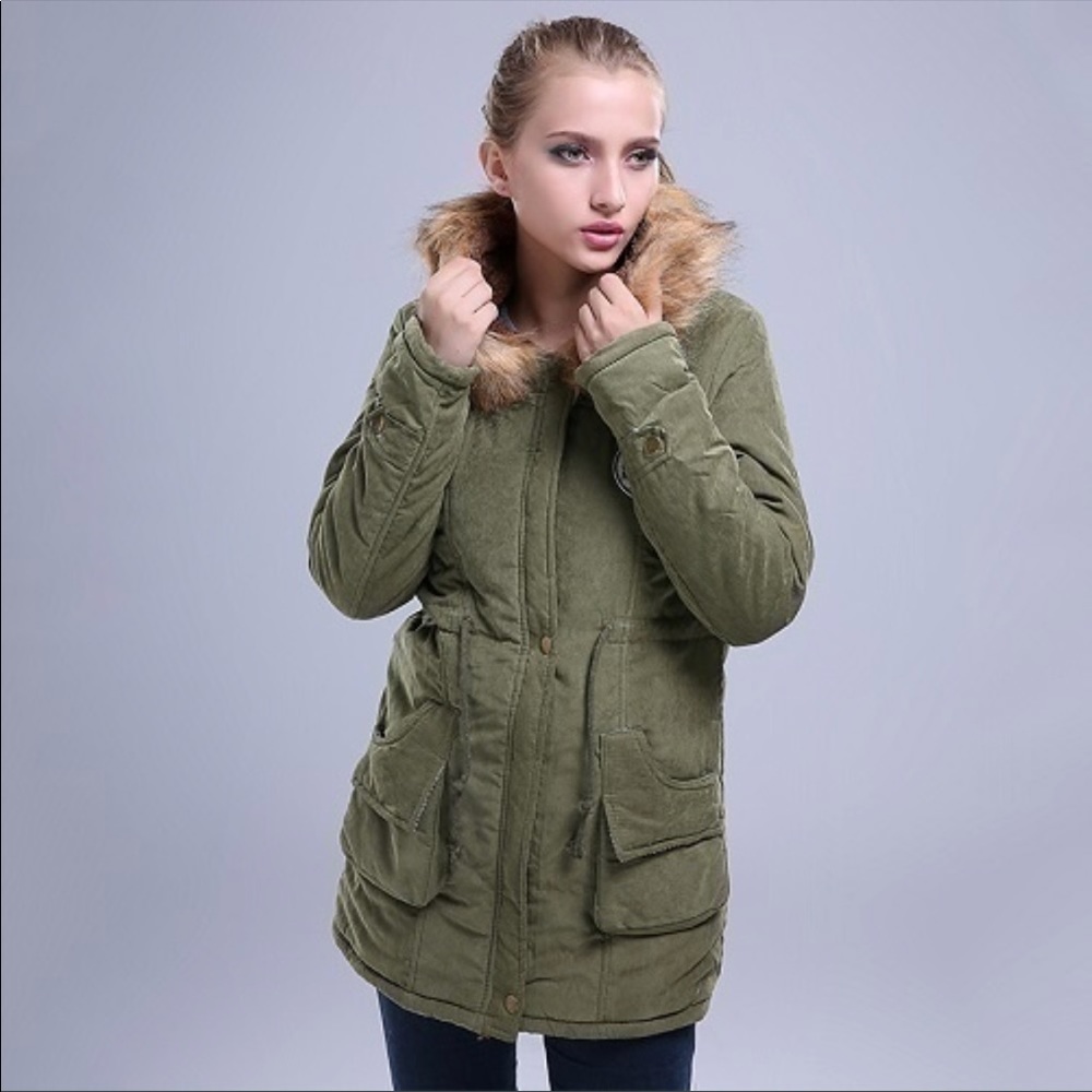 XSOLDX 🎉 BN Med Wt ArmyJacket Army Green & Black - Picture 8 of 8