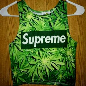 Supreme Marijuana Leaf Crop Top (Never Worn)